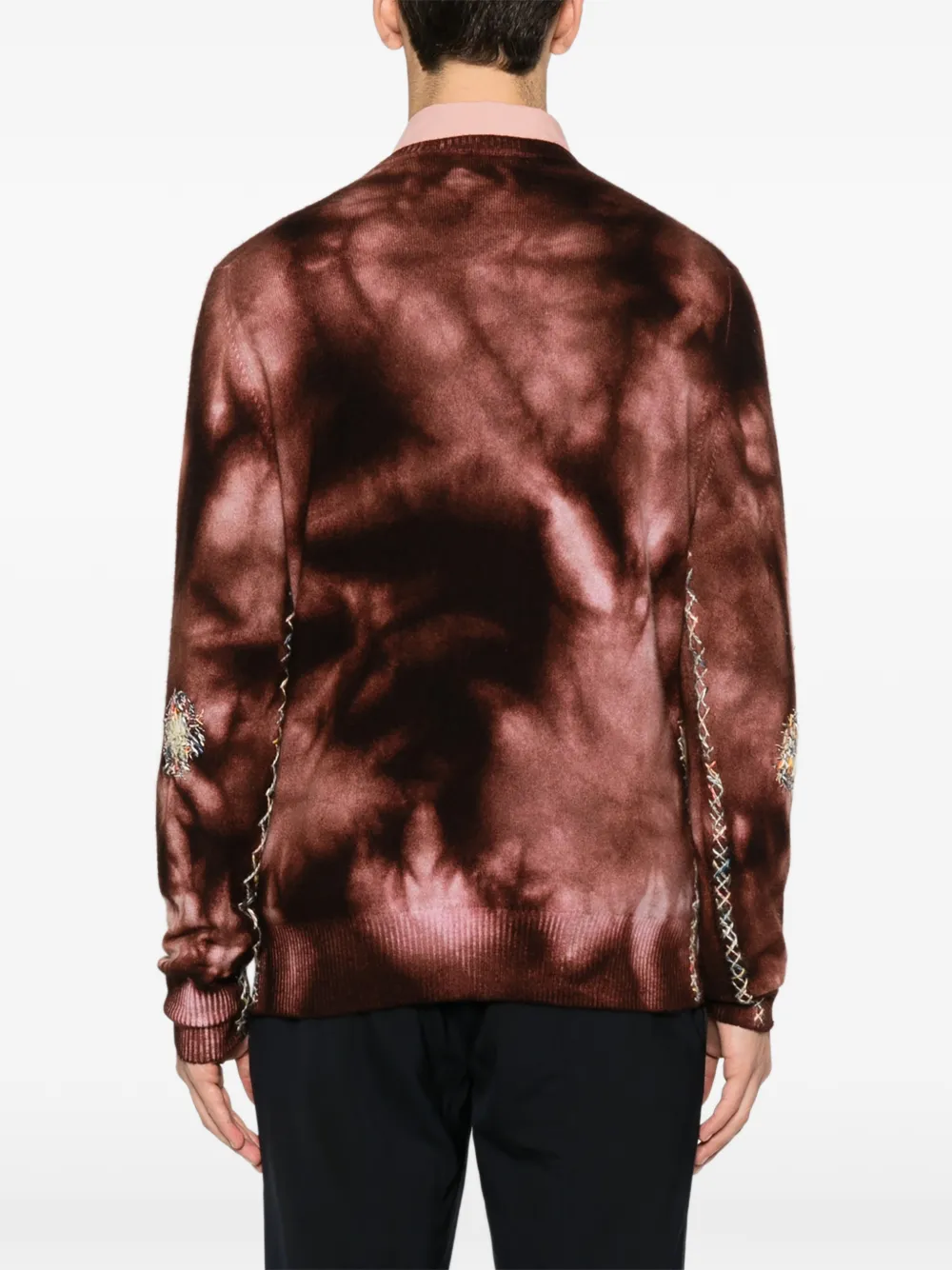 Pre-owned A.n.g.e.l.o. Vintage Upcycling Tie-dye Sweater In Brown