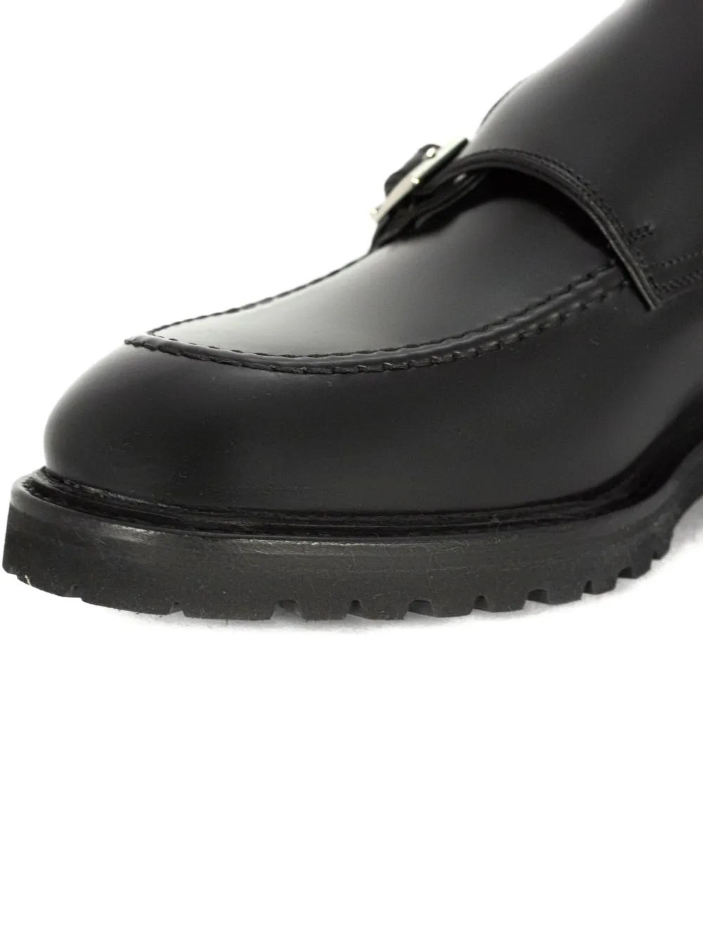 Berwick Shoes double buckle-fastening leather loafers Zwart