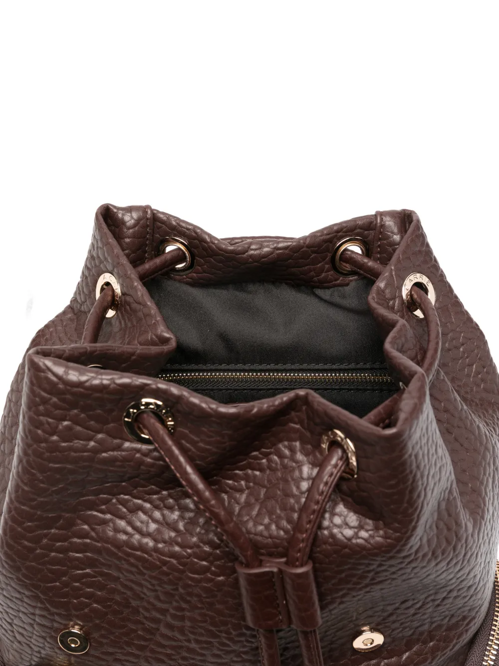 La Carrie Small Studded Backpack In Brown