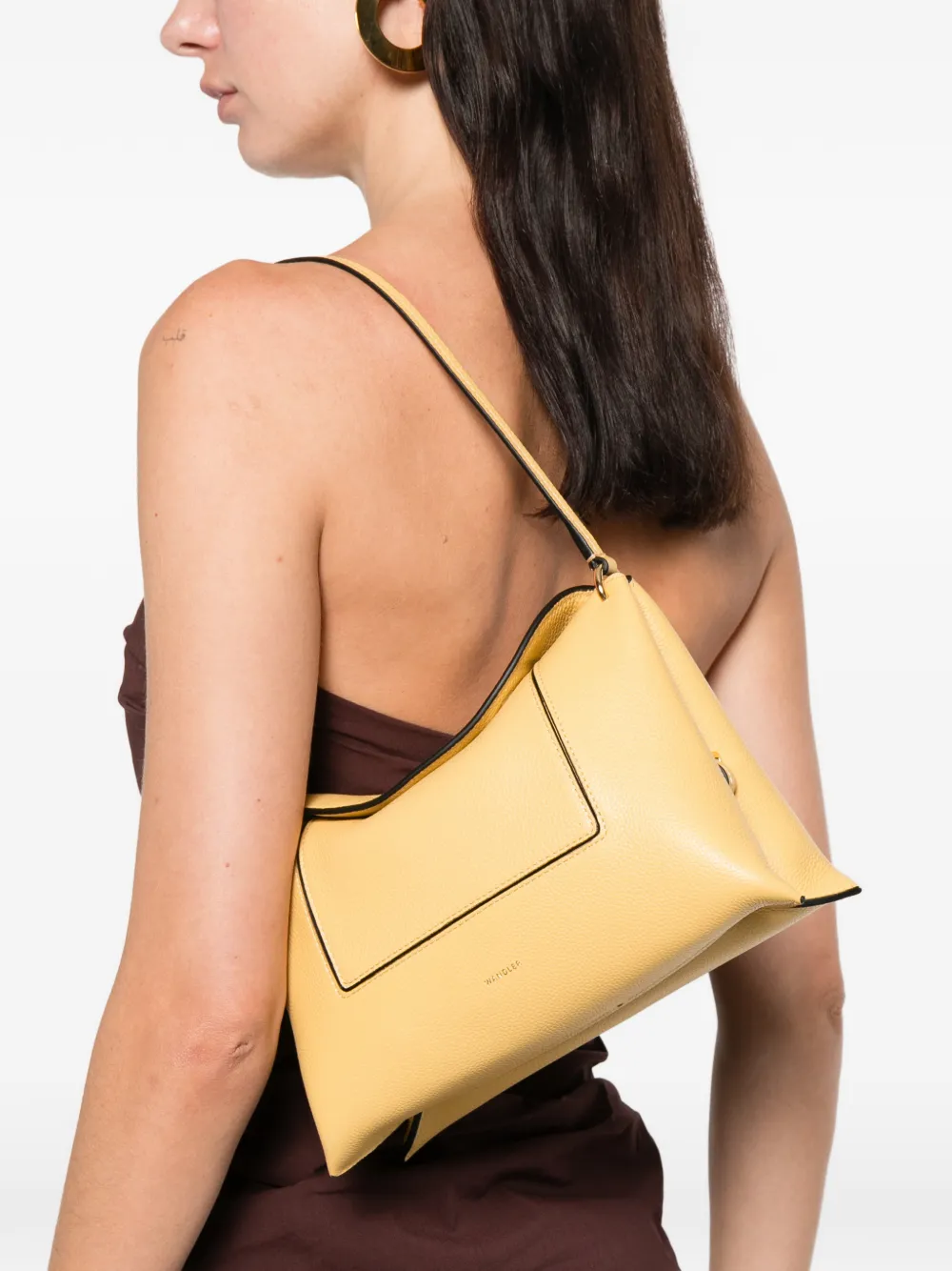 Wandler Penelope Slouch logo-detail shoulder bag - Beige