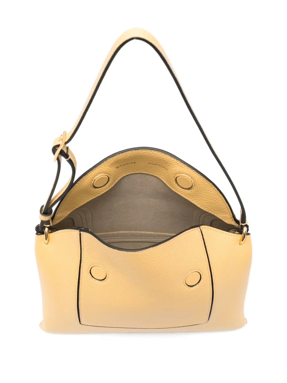 Wandler Penelope Slouch schoudertas met logodetail Beige