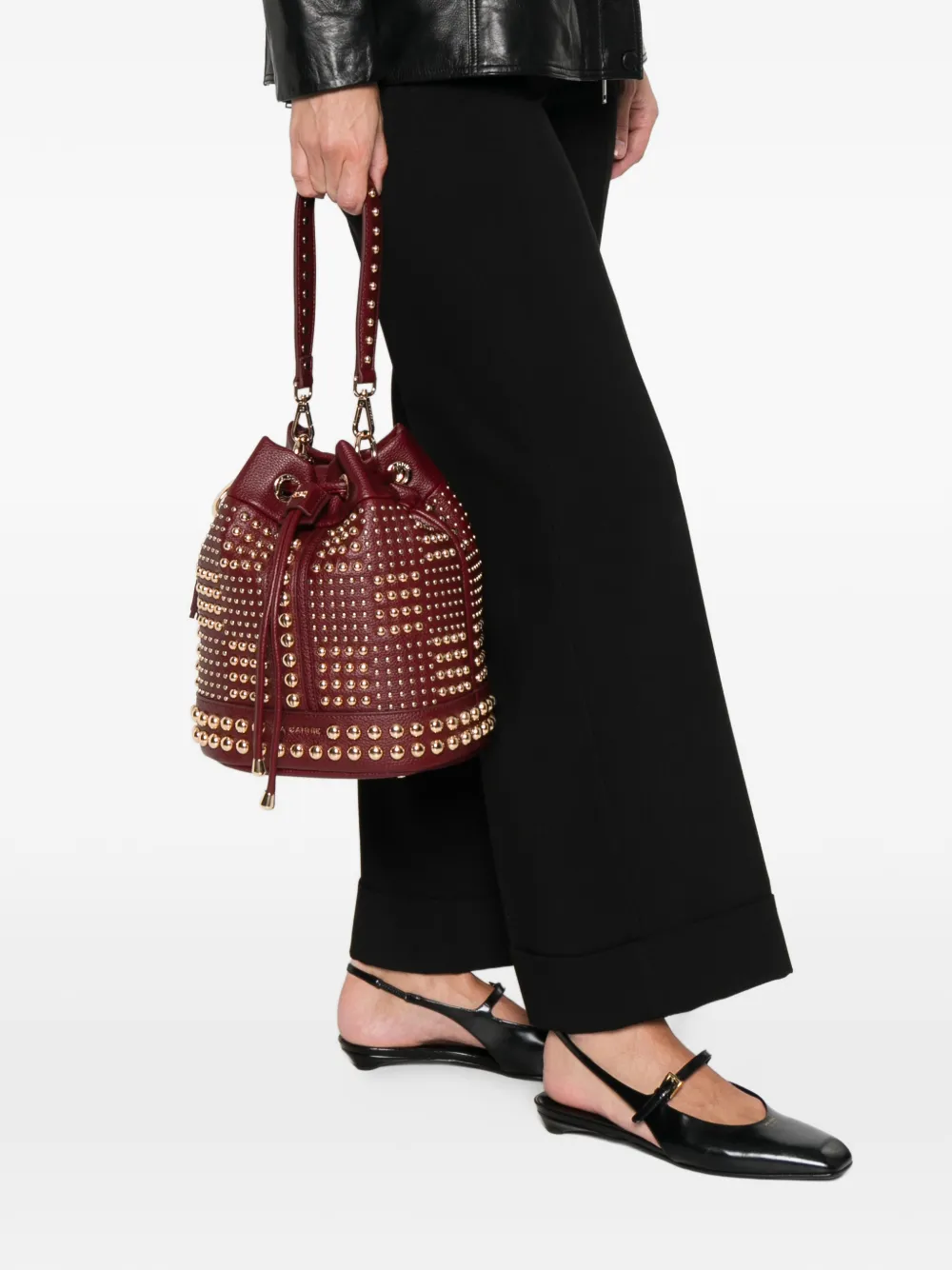 La Carrie Planet studded tassel bucket bag | Image 2
