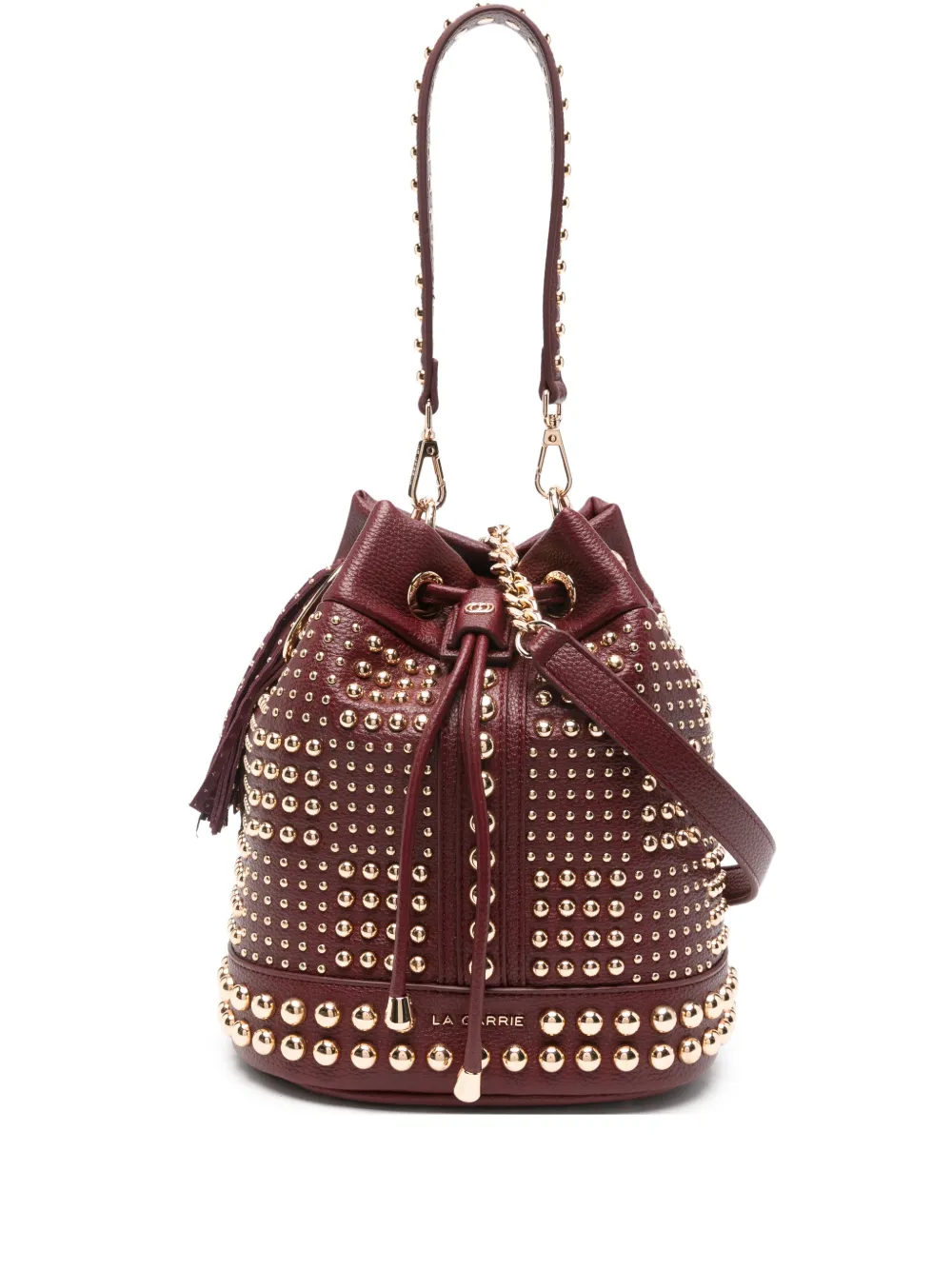 La Carrie Planet studded tassel bucket bag | rojo | Image 1