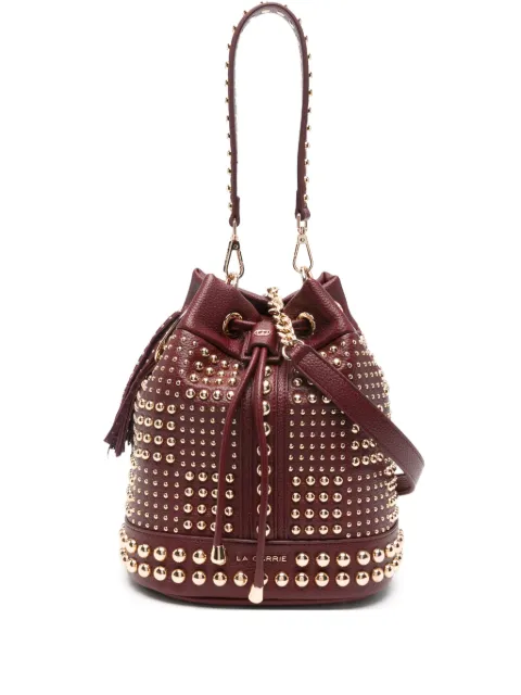 La Carrie Planet studded tassel bucket bag