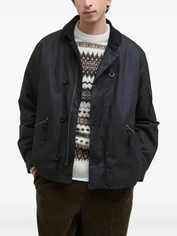 ジャケット・アウター COOR Waxed Cotton Washed Deck Bomber CruiserJacketWaterproof-FW24-