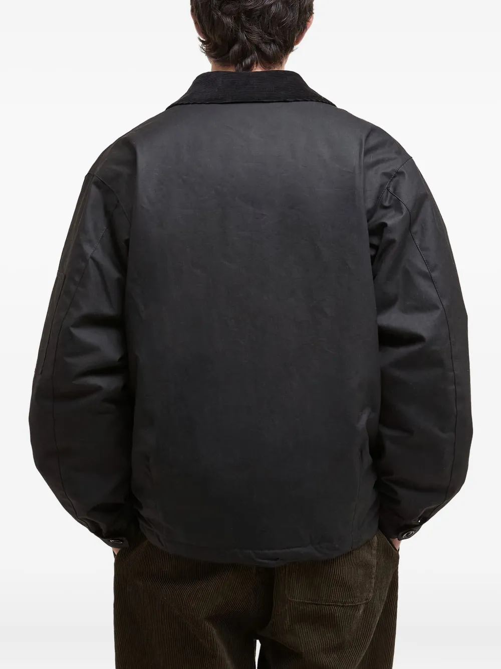 Barbour Hanger Waxed Deck Jacket In Black
