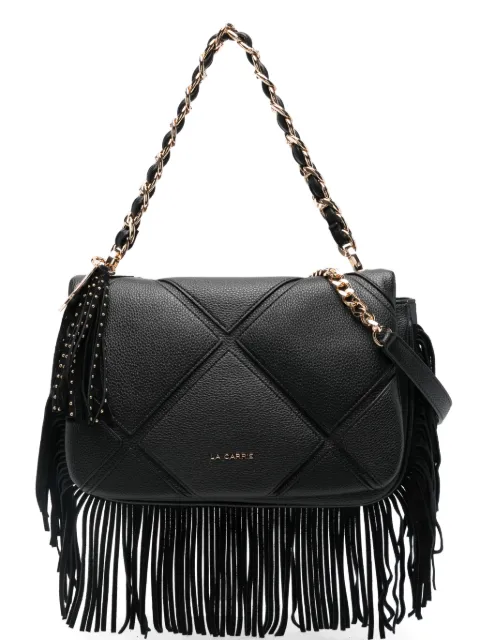 La Carrie Isabel quilted fringed shoulder bag