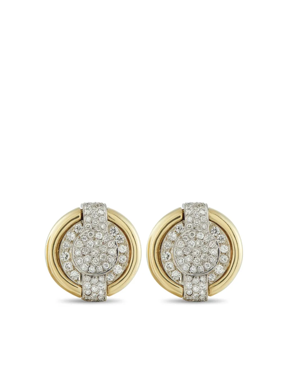 David Webb 18K yellow gold diamond earrings - Oro