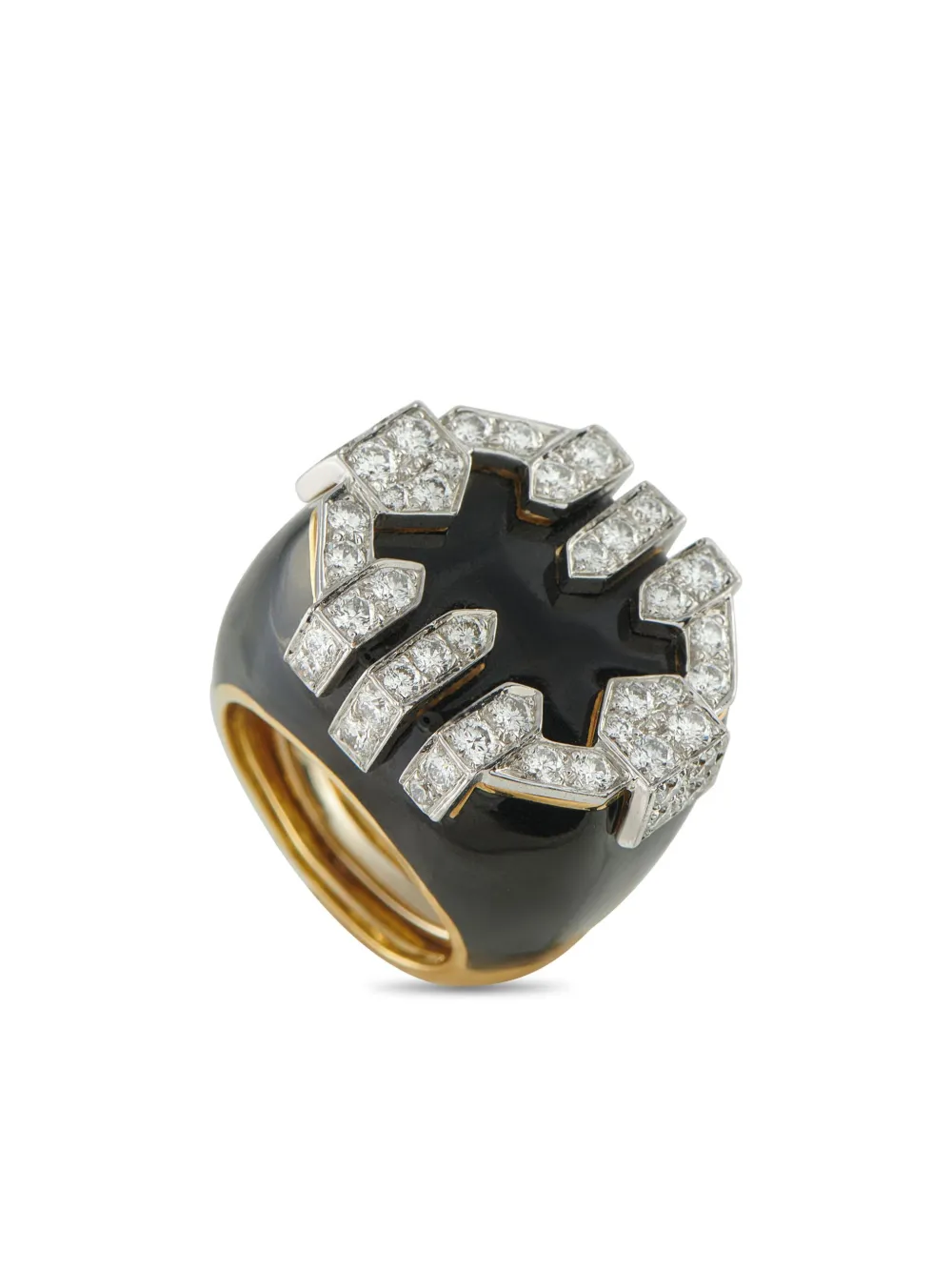 David Webb 18K yellow gold diamond ring - ゴールドトーン