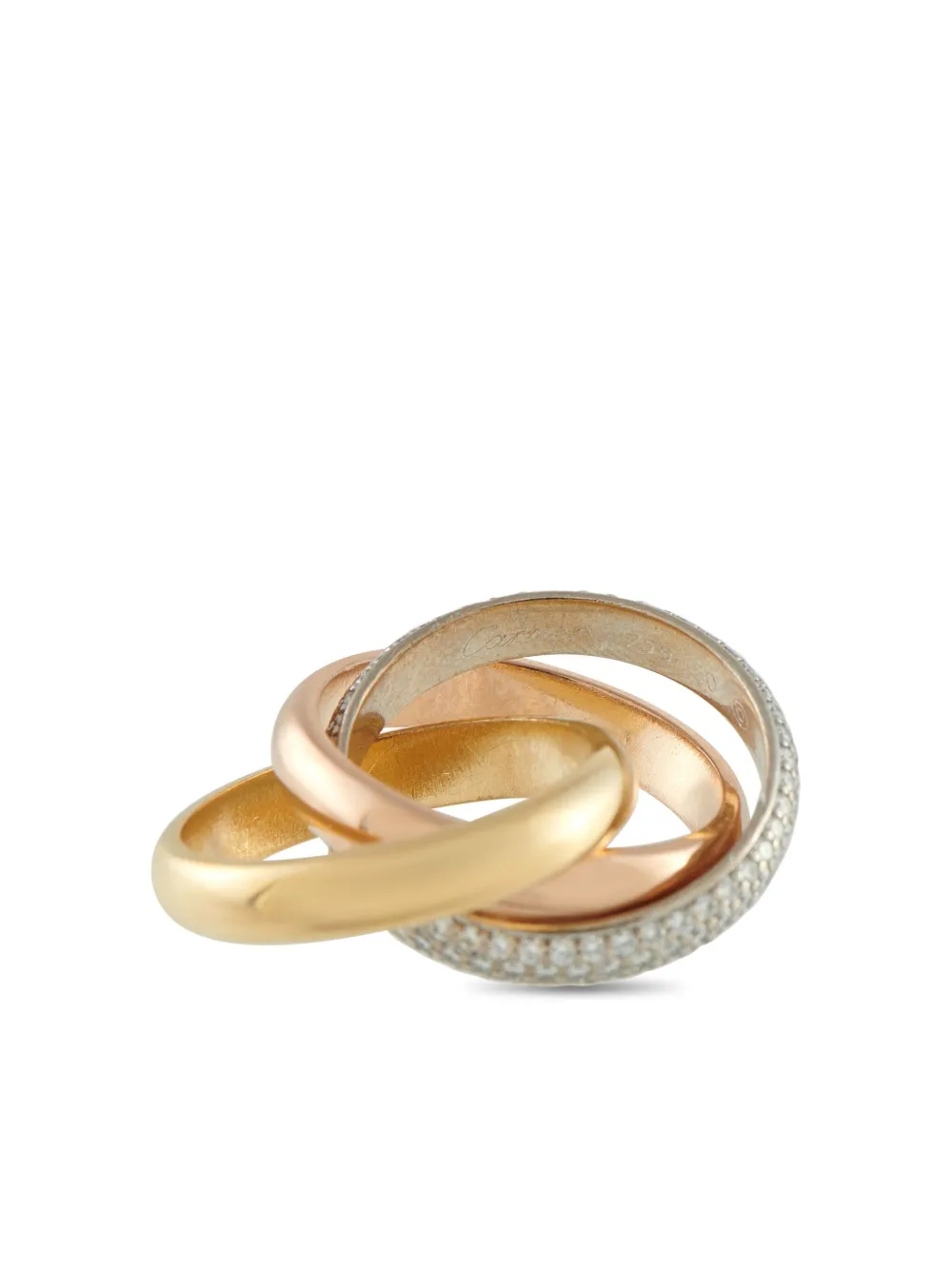 Cartier 18K gold Trinity diamond ring - ゴールドトーン Cartier 18K gold Trinity diamond ring - ゴールドトーン