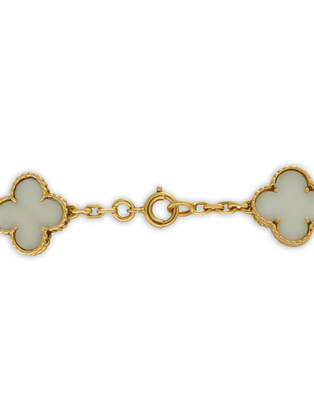 VAN CLEEF & ARPELS Pre-owned 18k Yellow Gold Alhambra Coral Necklace