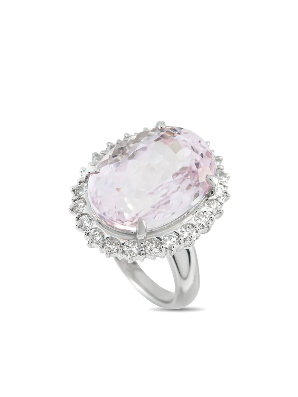 LB Exclusive platinum diamond and kunzite ring - シルバートーン