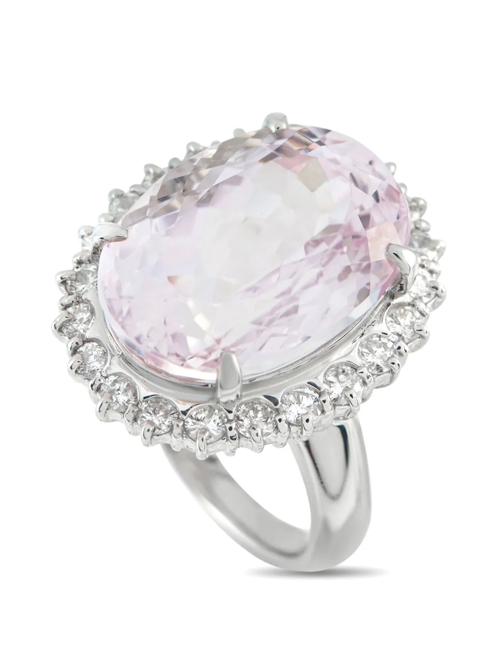 LB Exclusive platinum diamond and kunzite ring - Argento