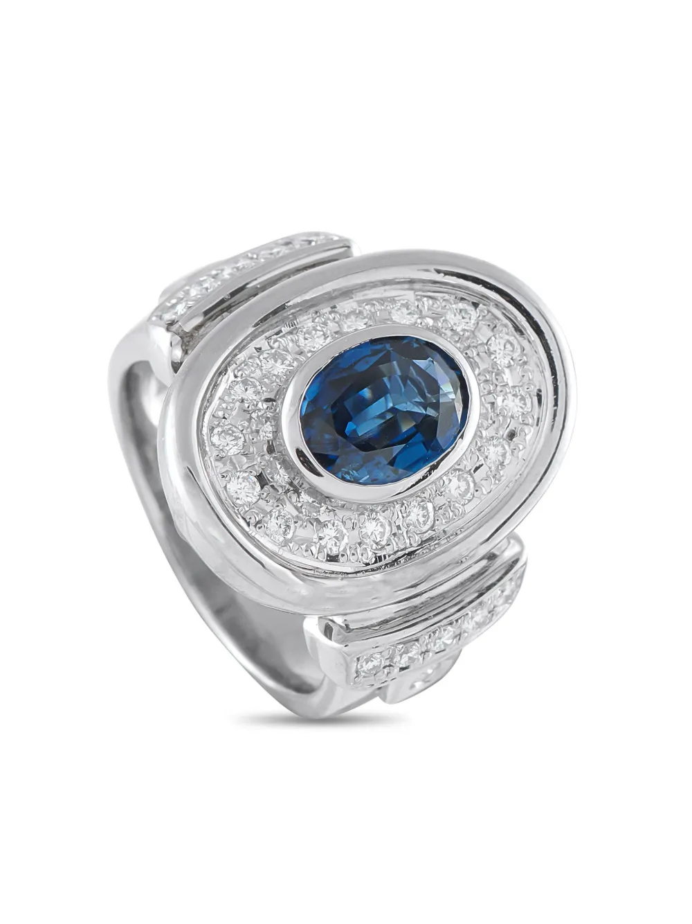 LB Exclusive platinum diamond and sapphire ring - シルバートーン LB Exclusive platinum diamond and sapphire ring - シルバートーン