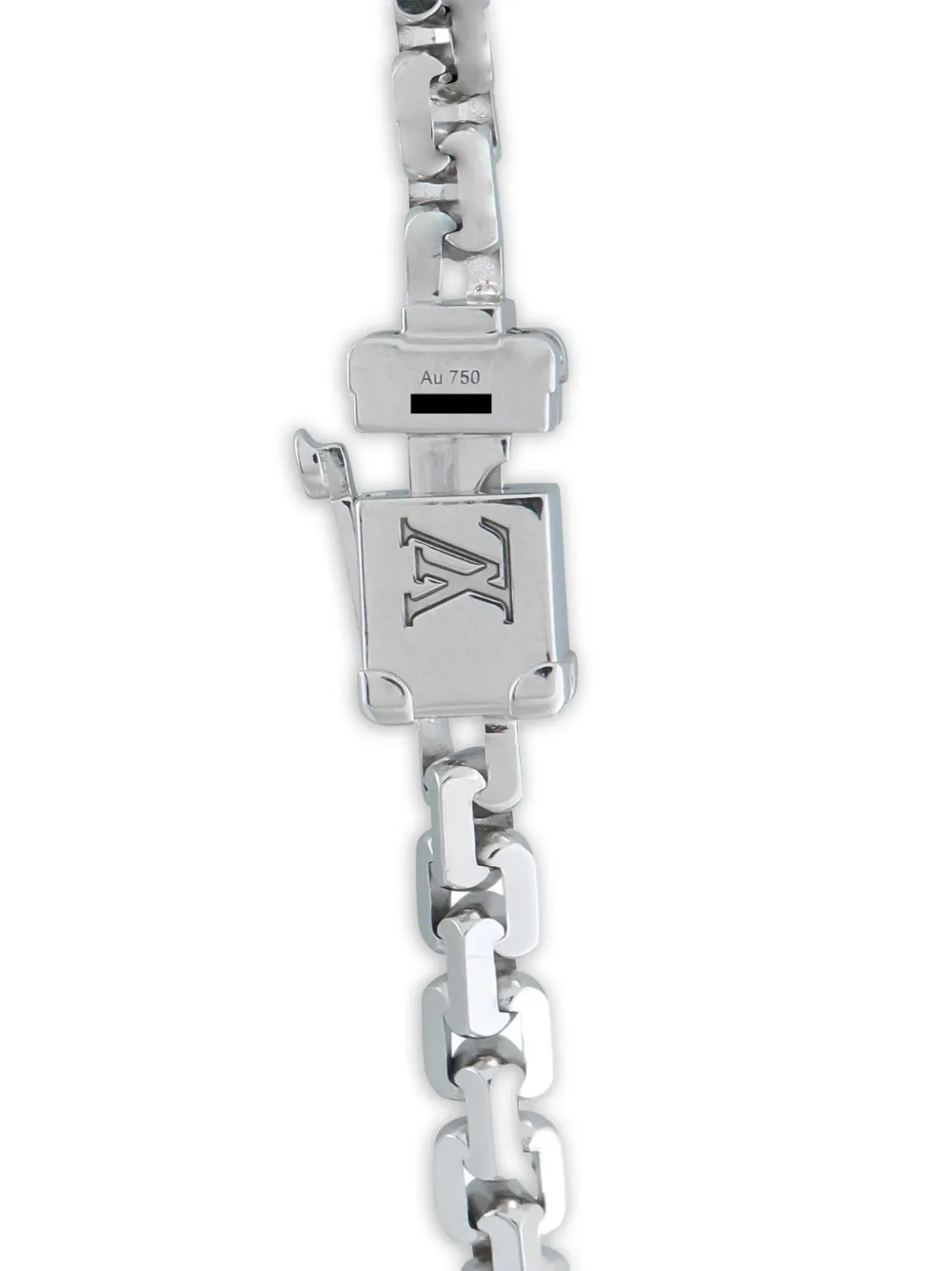 LOUIS VUITTON Pre-owned 18k White Gold Diamond Chain Necklace In Silver