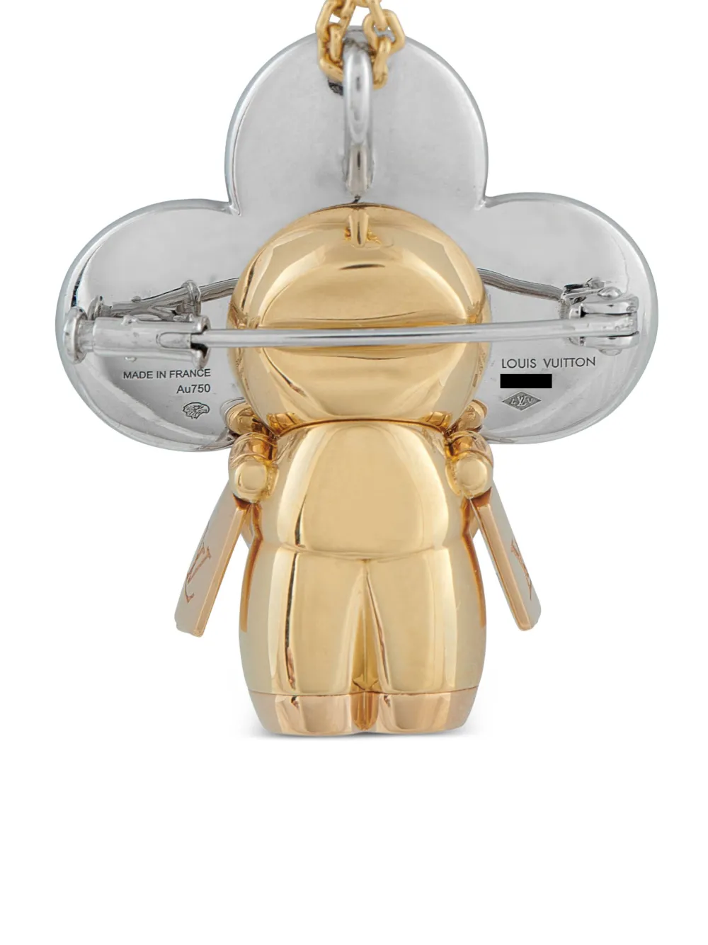 LOUIS VUITTON Pre-owned X Takashi Murakami 18k Gold Vivienne Pendant Necklace