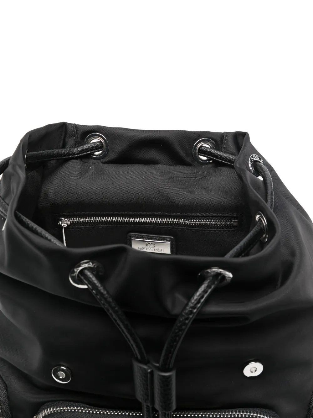 La Carrie Dark Wave Studded Backpack In Black