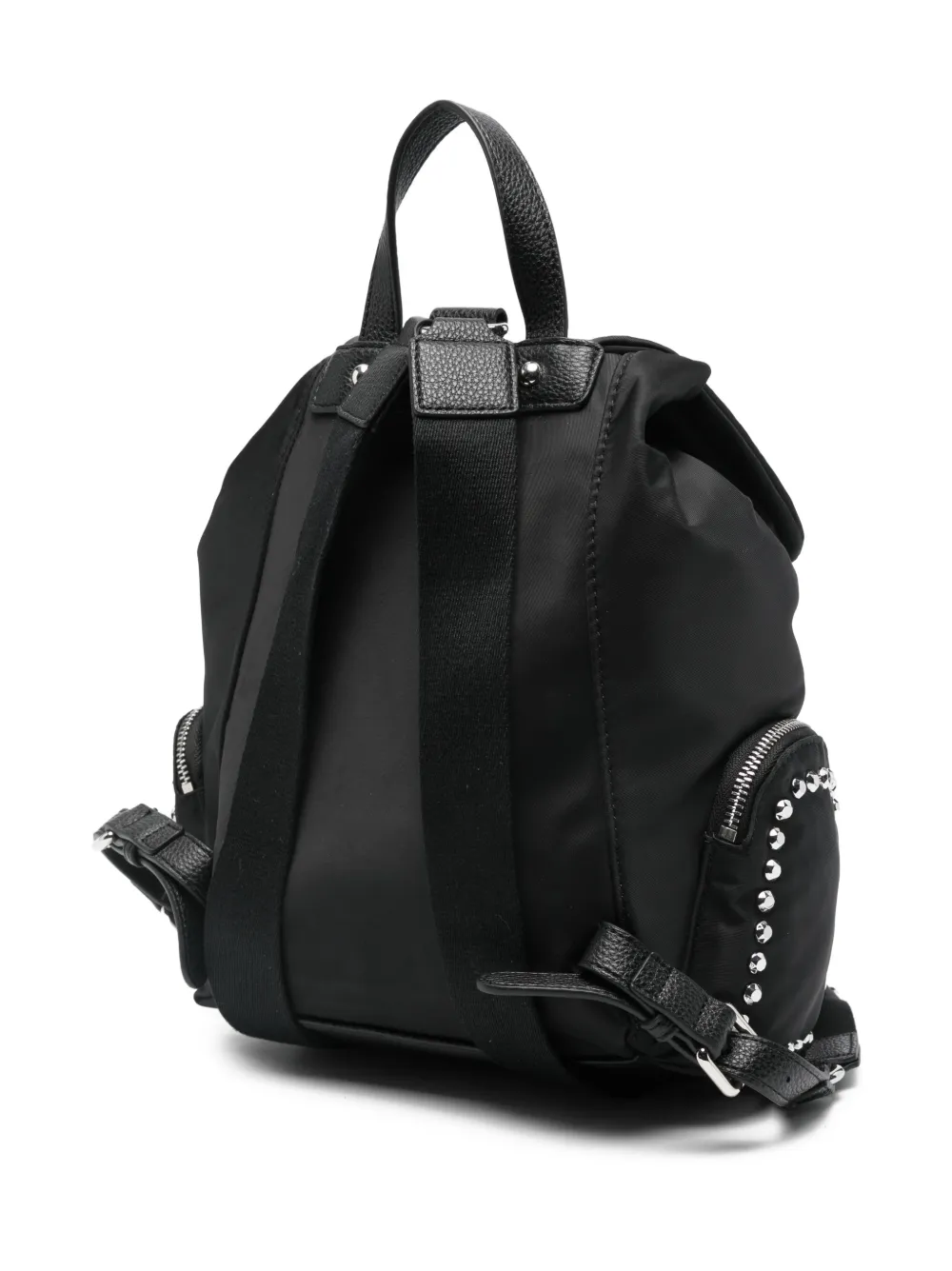 La Carrie Dark Wave Studded Backpack In Black