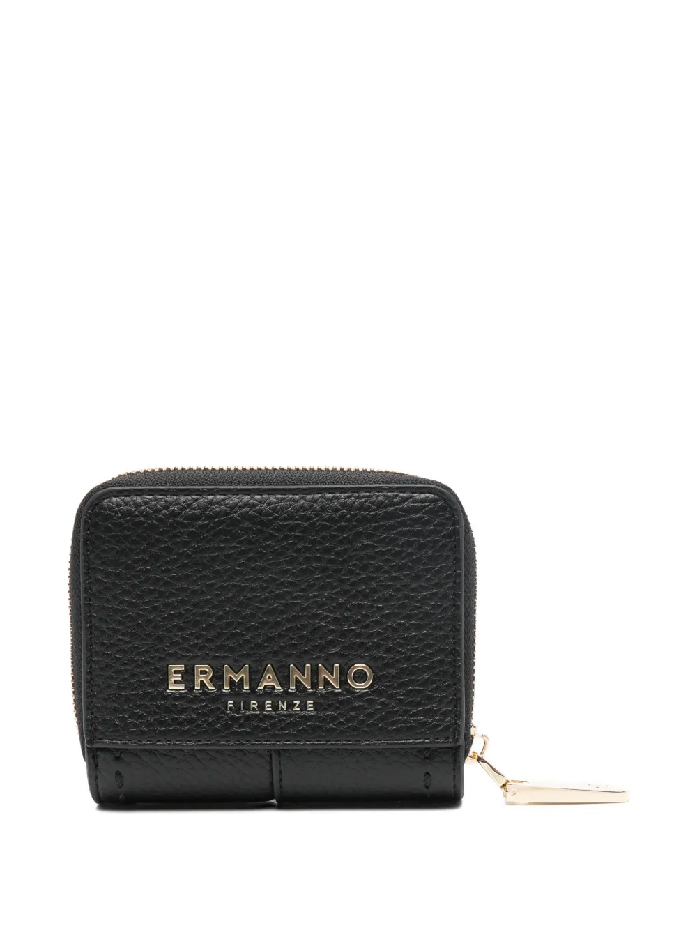 ERMANNO FIRENZE Eba logo plaque wallet - Zwart
