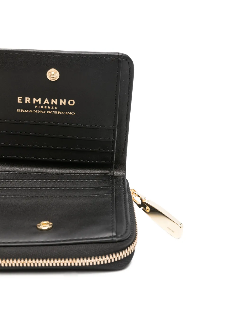 Ermanno Firenze Eba Logo Plaque Wallet In Black