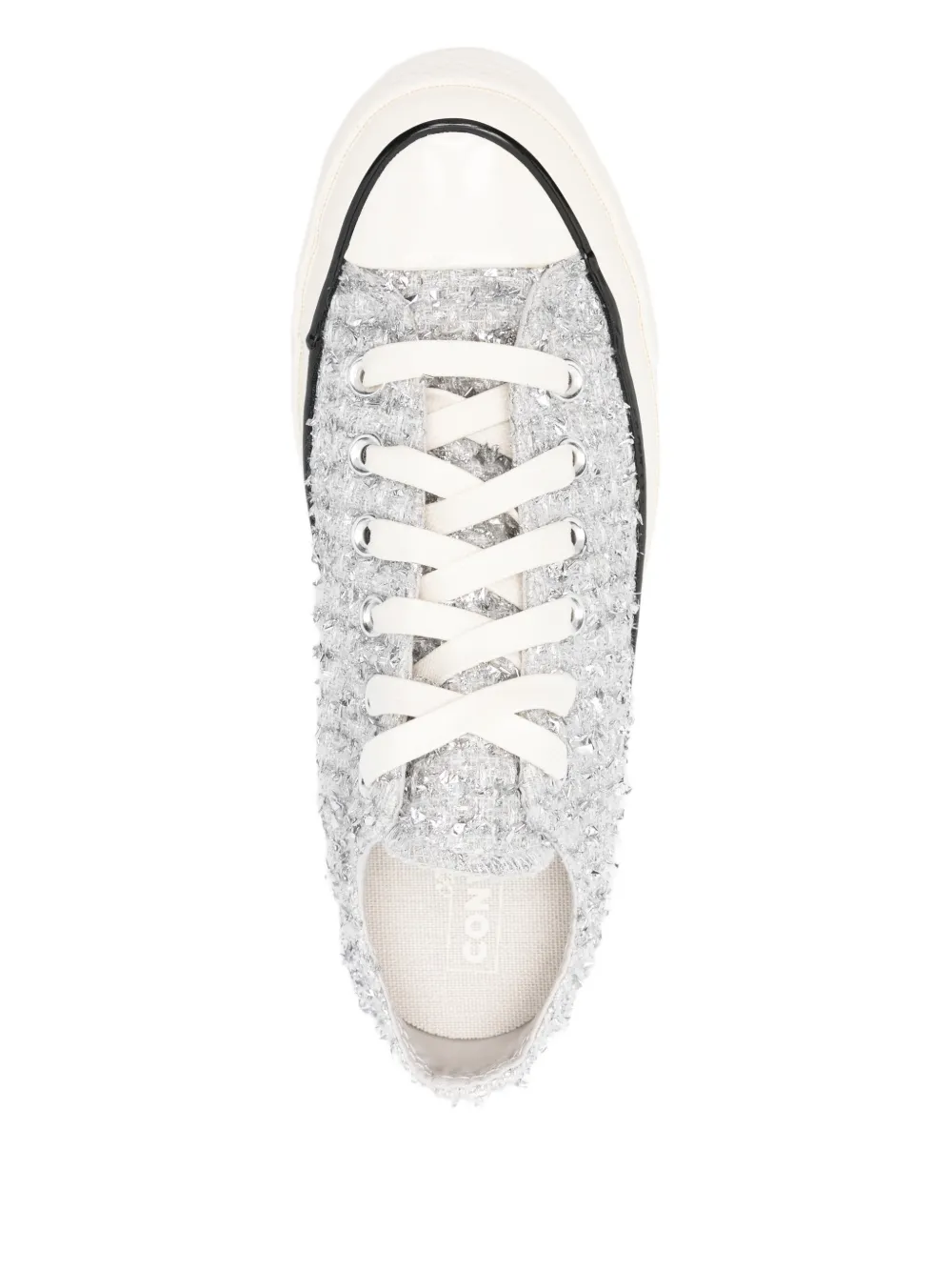 Converse Chuck 70 Ox sneakers met textuur Zilver