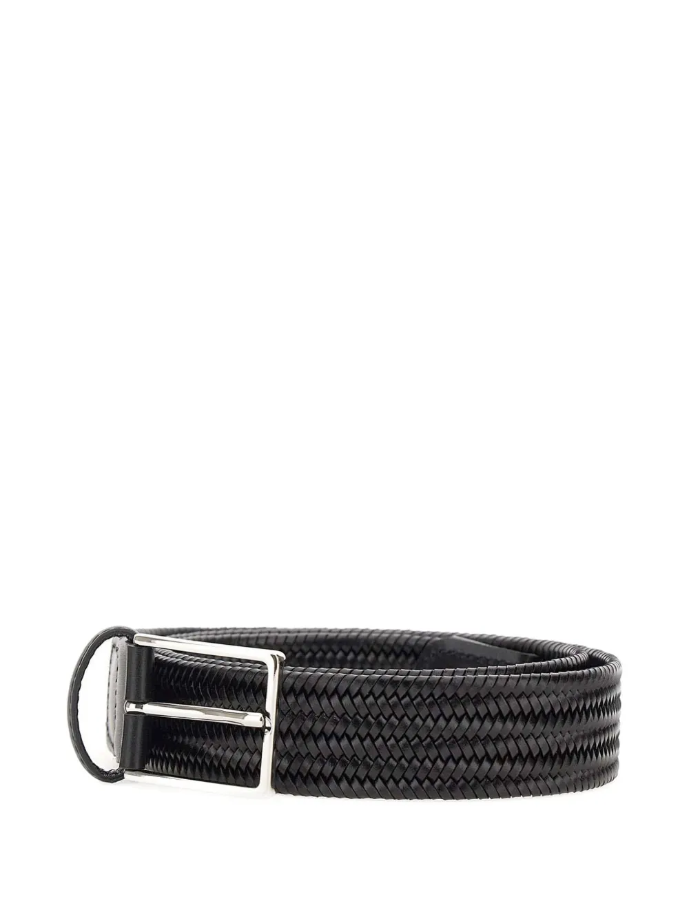 Athison Woven Pin-buckle Belt In Black