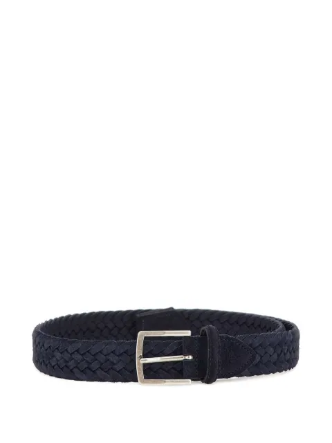 ATHISON woven pin-buckle belt