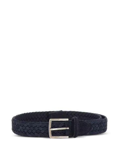 ATHISON woven pin-buckle belt