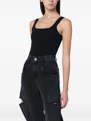 Jacquemus La Maille V-neck Tank Top | Black | FARFETCH