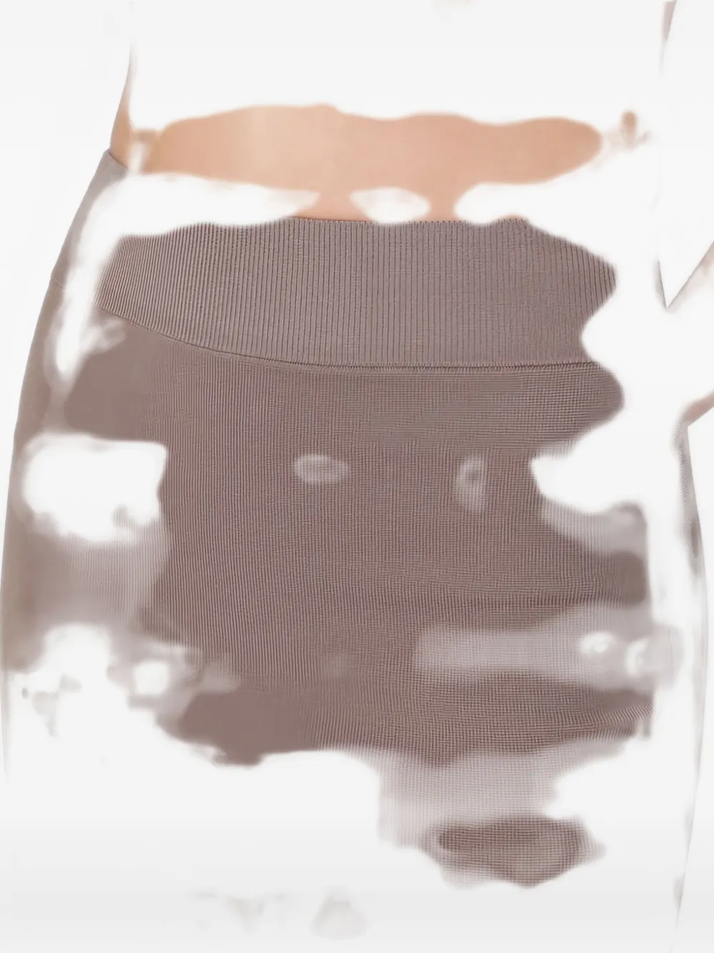 Entire Studios Ribbed-knit Pencil Skirt In Brown