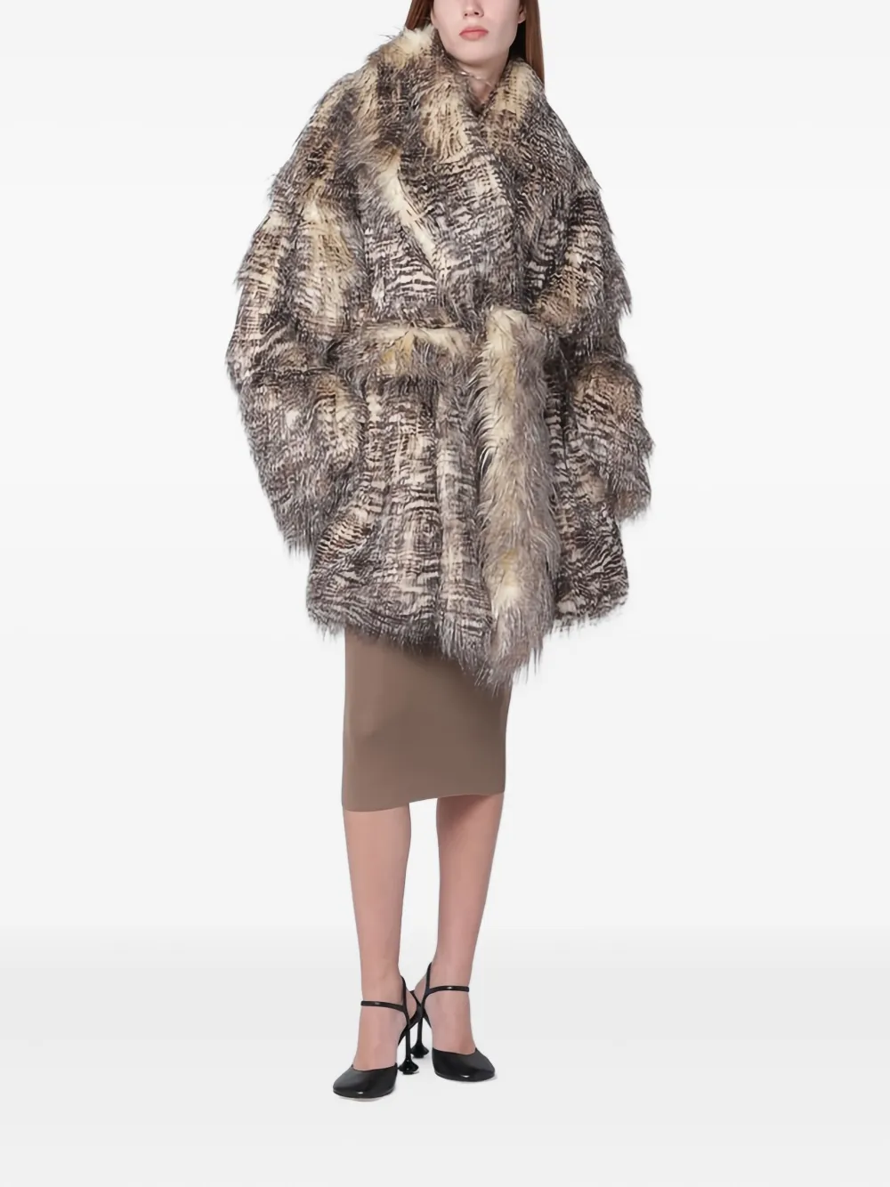 ENTIRE STUDIOS Ribgebreide kokerrok - Bruin