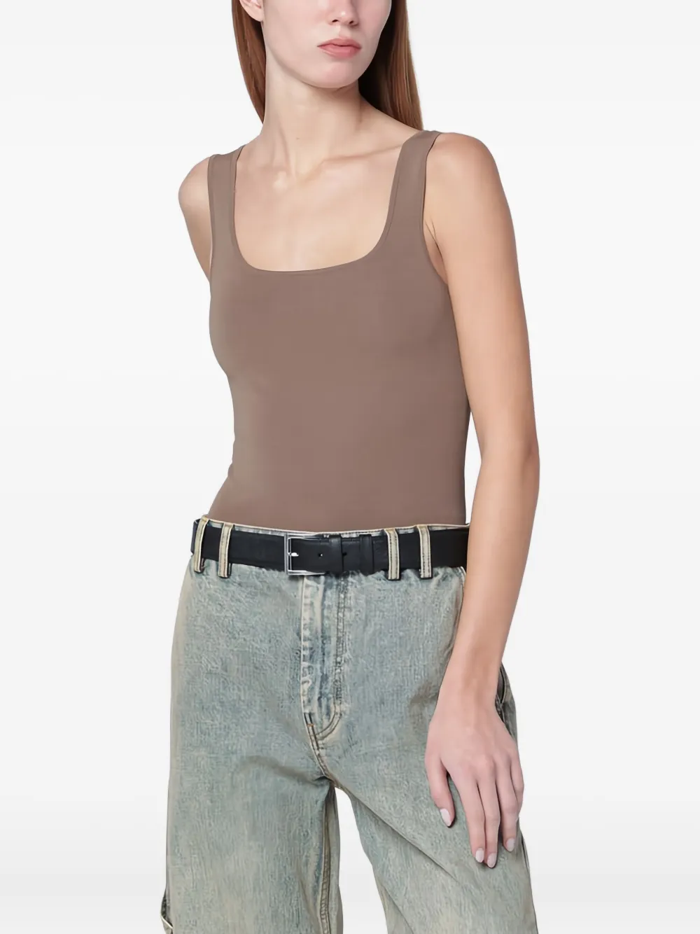 Entire Studios Light Brown Viscose-blend Top In Brown