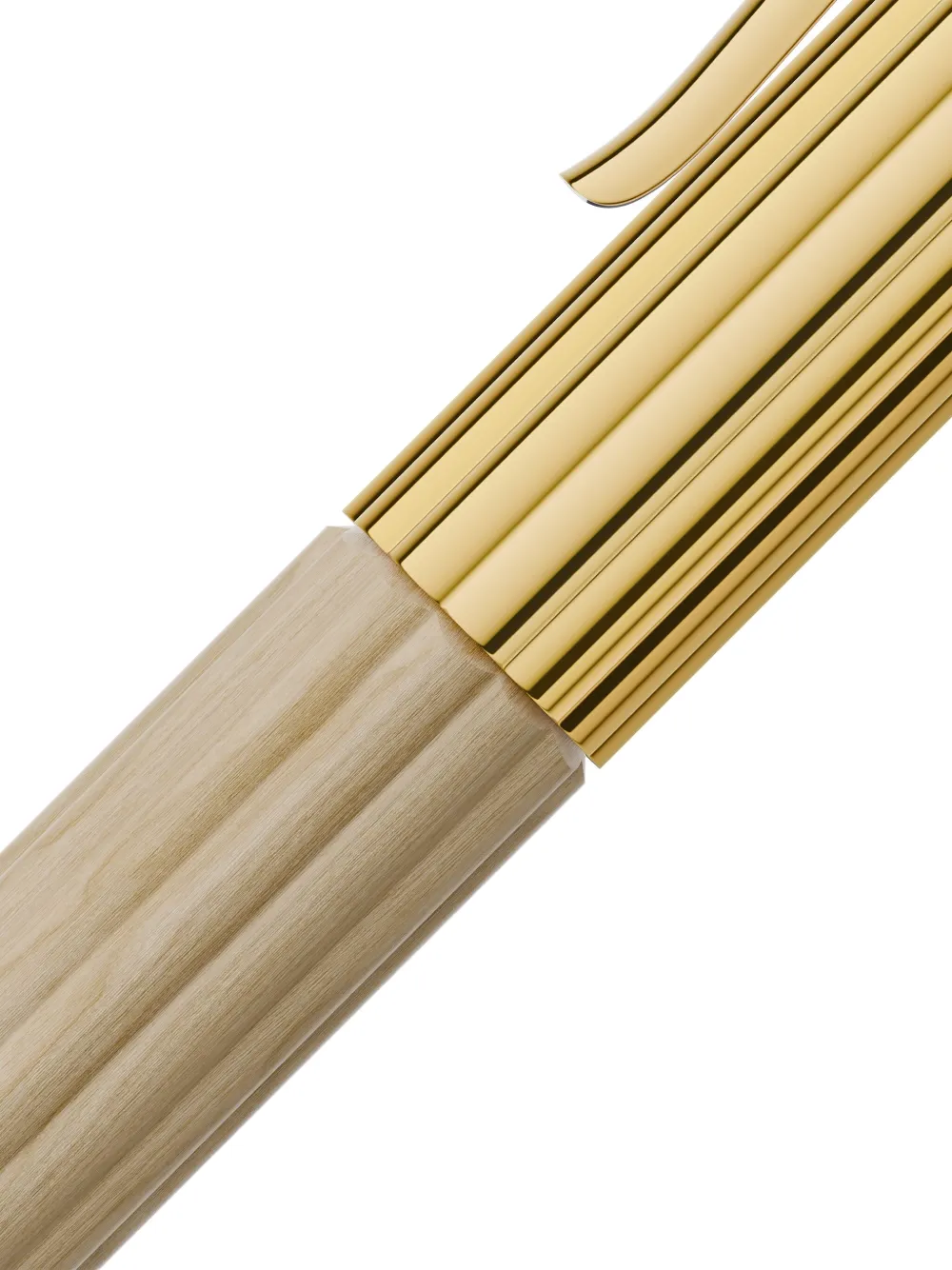 Graf Von Faber-castell Hornbeam Ribbed Fountain Pen In Gold