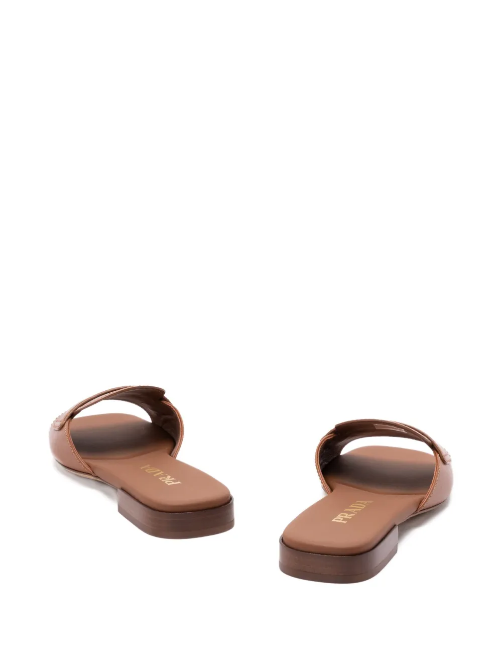 Prada leather logo-detail sandals Bruin