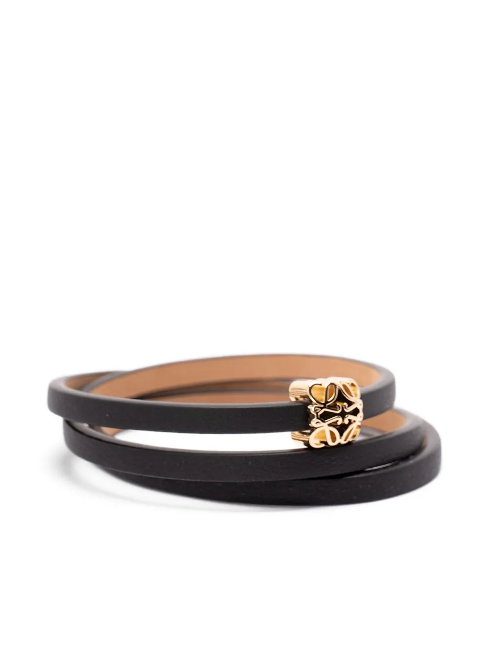 Loewe Calf Leather Anagram Bracelet In Multi