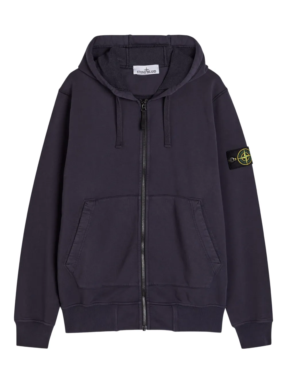 Stone Island 6100061 zip badge hoodie - Blau