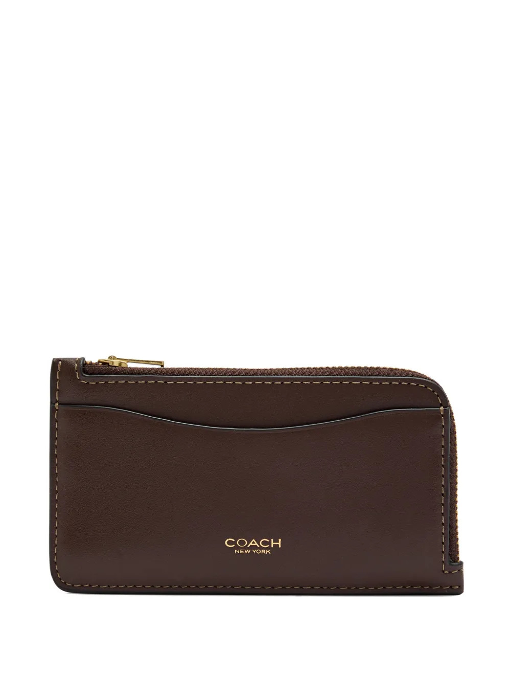 Coach New York leather cardholder - Marrone