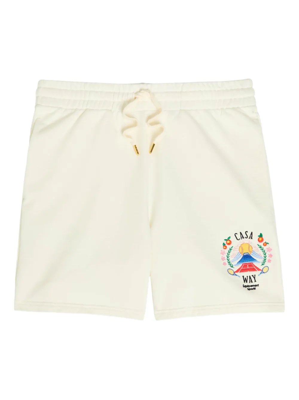 Casablanca embroidered drawstring shorts - Toni neutri