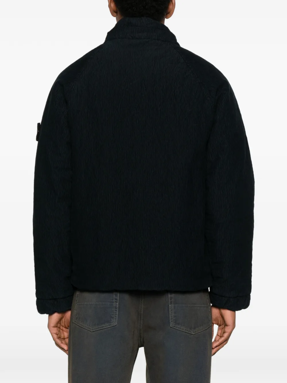 Stone Island Ribfluwelen jack met zak Blauw