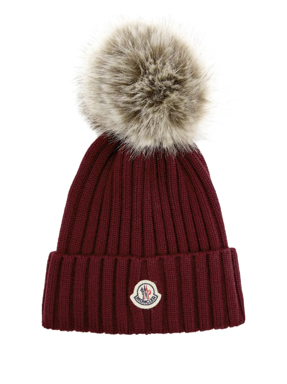 Moncler ribbed hat - Rood