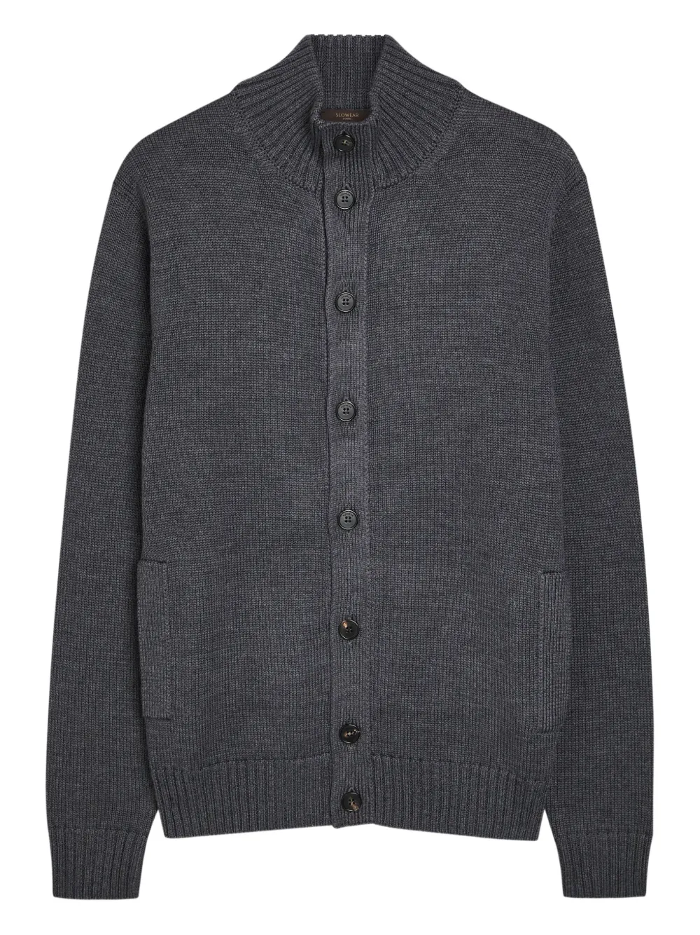 slowear buttoned front-pockets cardigan | gris | Image 1