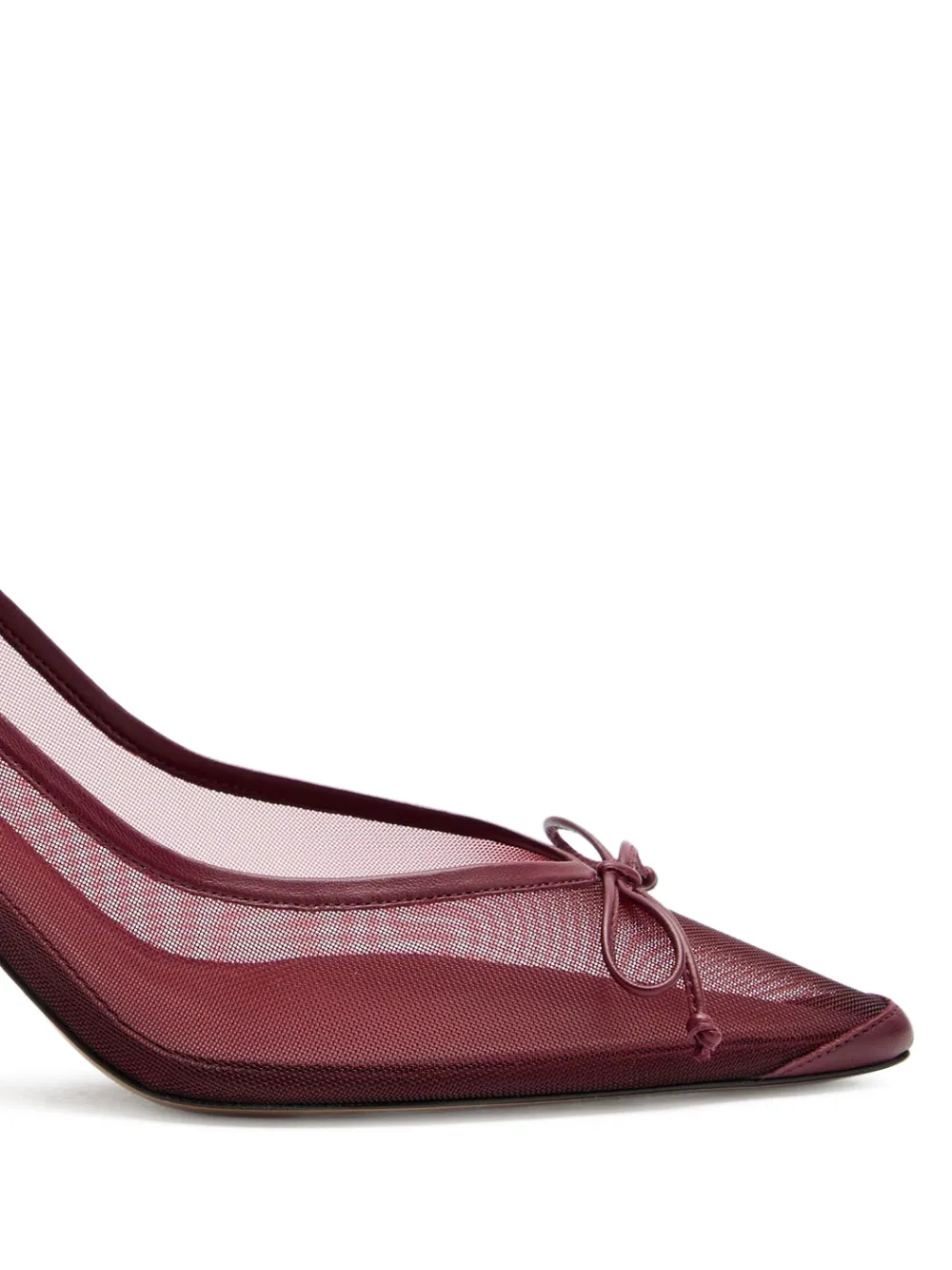 Jacquemus Tourni pumps met puntige neus en strikdetail Rood