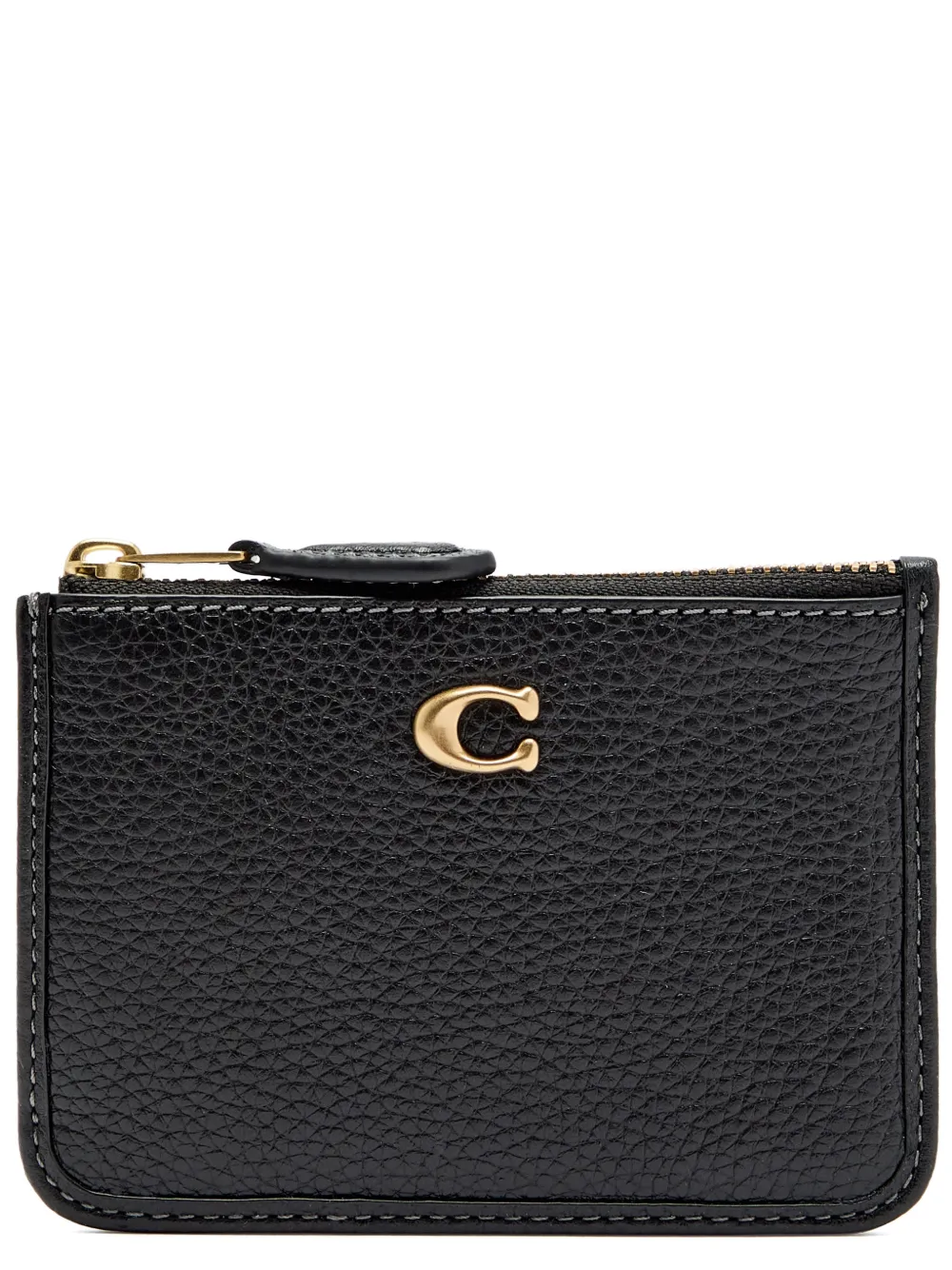 Coach mini ID leather zip-fastening wallet - Zwart