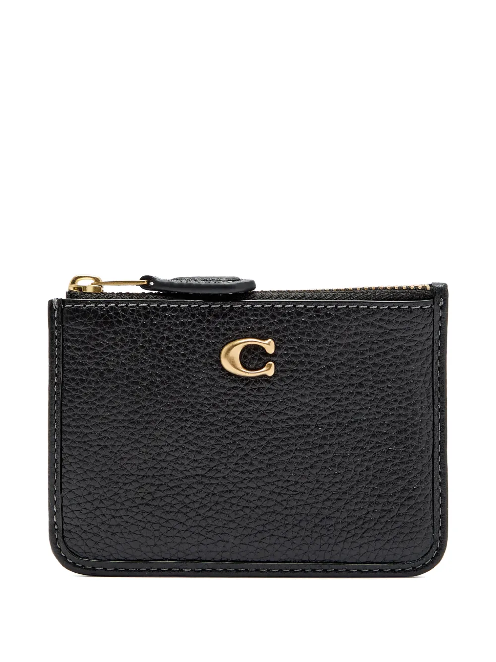 Coach mini ID leather zip-fastening wallet - Nero