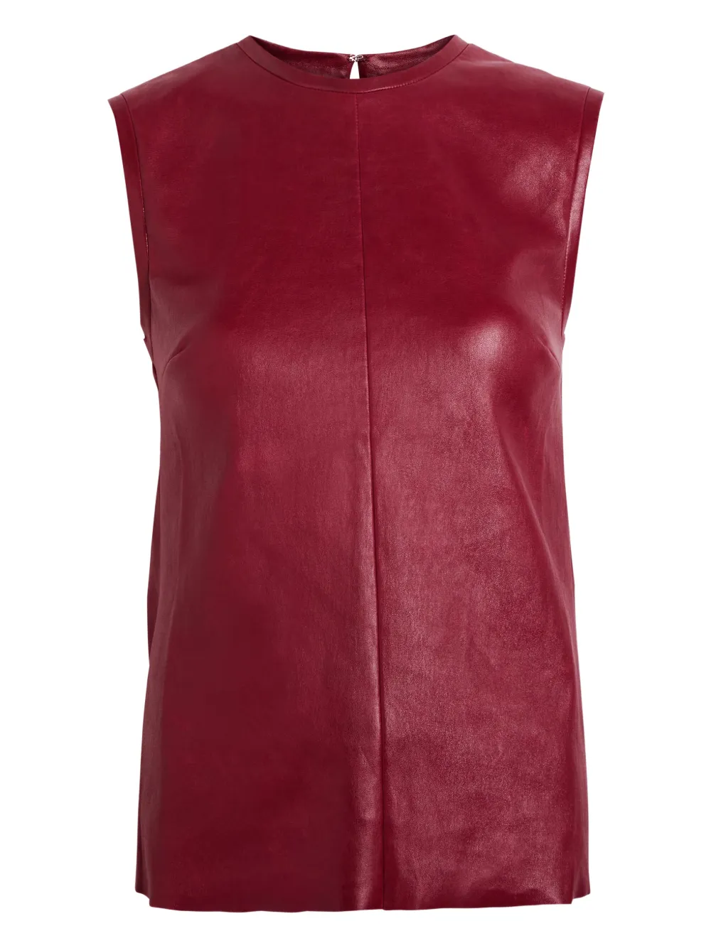 Stouls Miuccia sleeveless leather tank top - Rosso