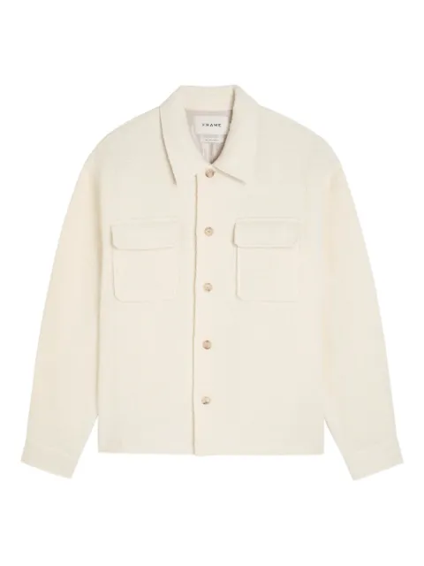 FRAME pocket tweed overshirt