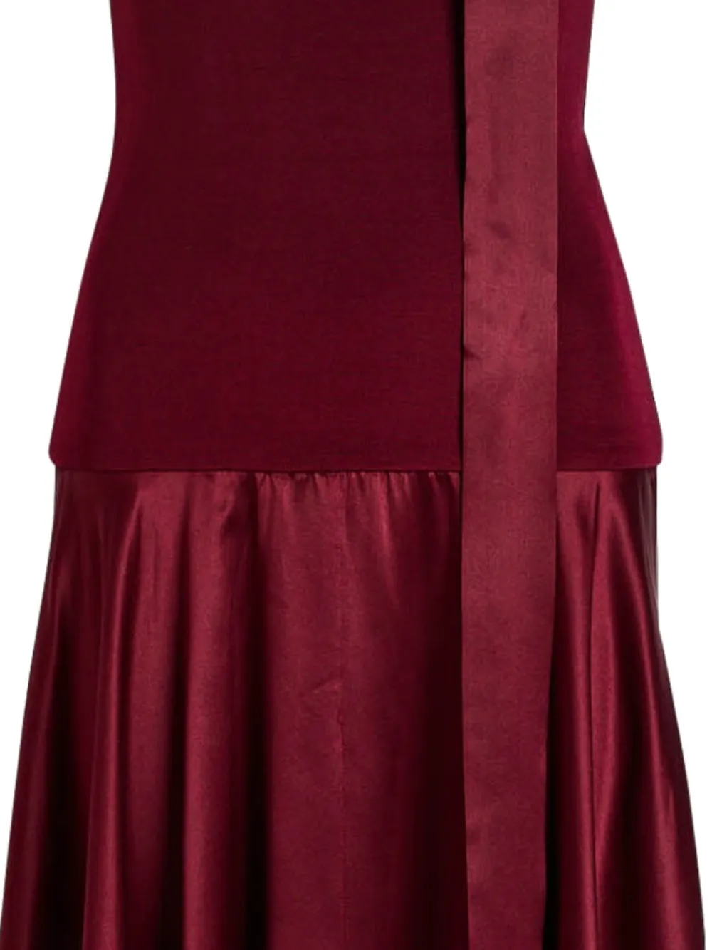 Esse Studios Illi strapless maxi-jurk met gestrikte hals - Rood