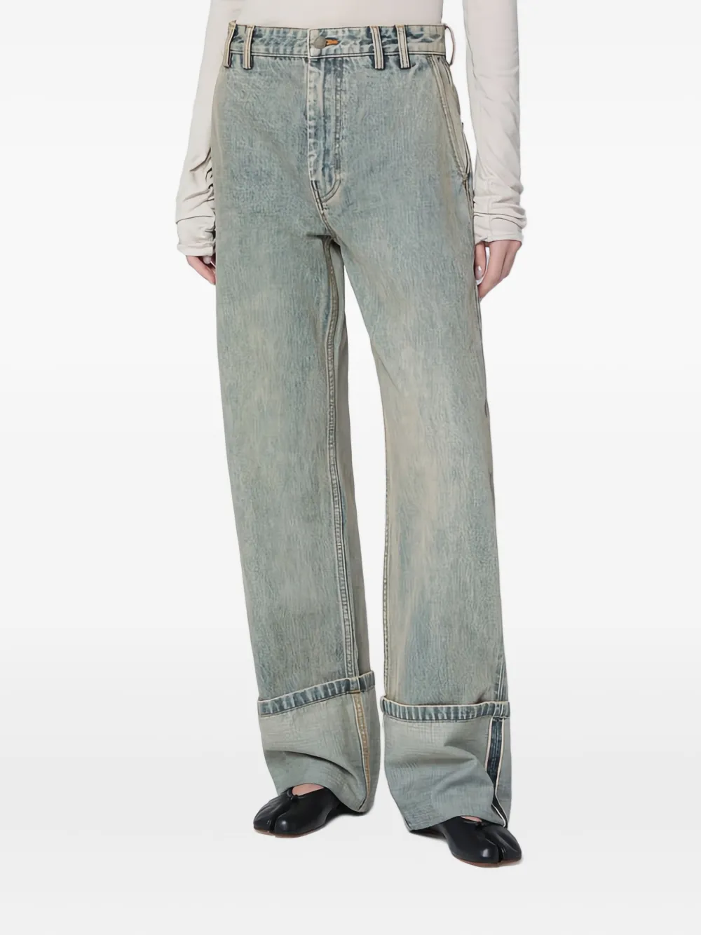 ENTIRE STUDIOS Jeans con risvolto - Blu