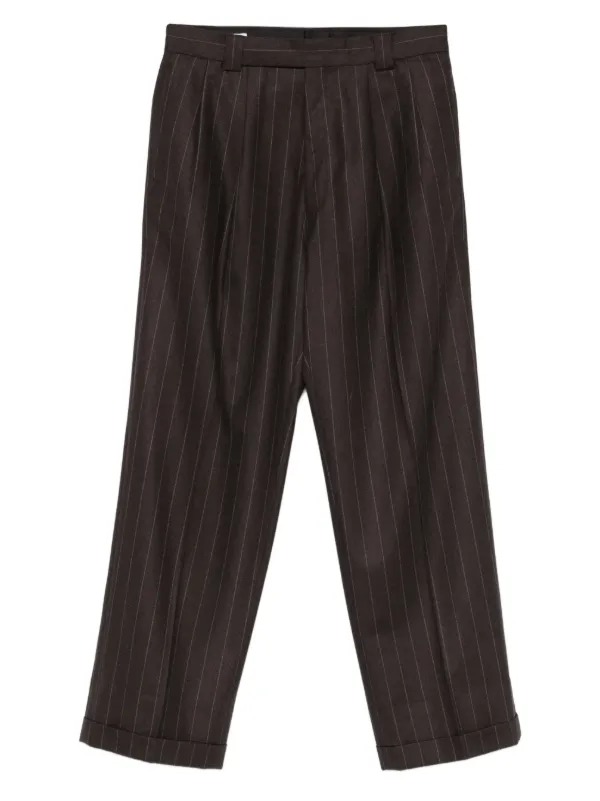 Kaptain Sunshine 2Pleats pinstripe-cuffed Trousers | Brown | FARFETCH