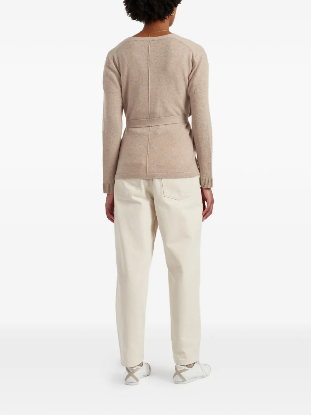 Wrap-Style Belted Cardigan